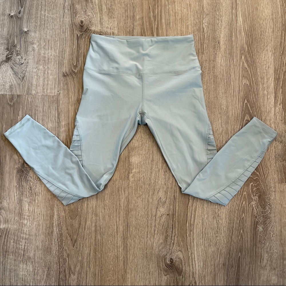 RBX Leggings - Pale Aqua Light Blue Mesh - Cut Out Side -  Size  S